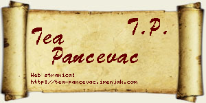 Tea Pančevac vizit kartica